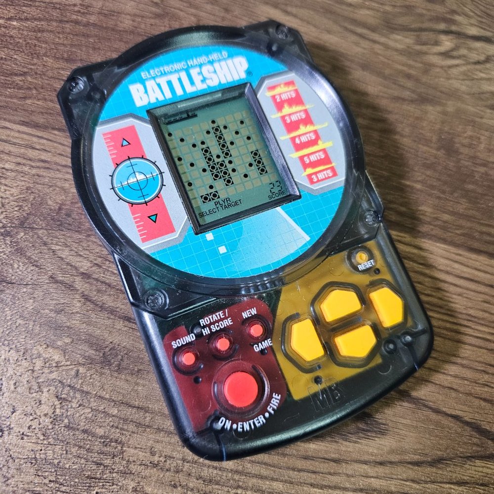 Vintage Battleship Electronic Handheld Game by Milton Bradley 1995.